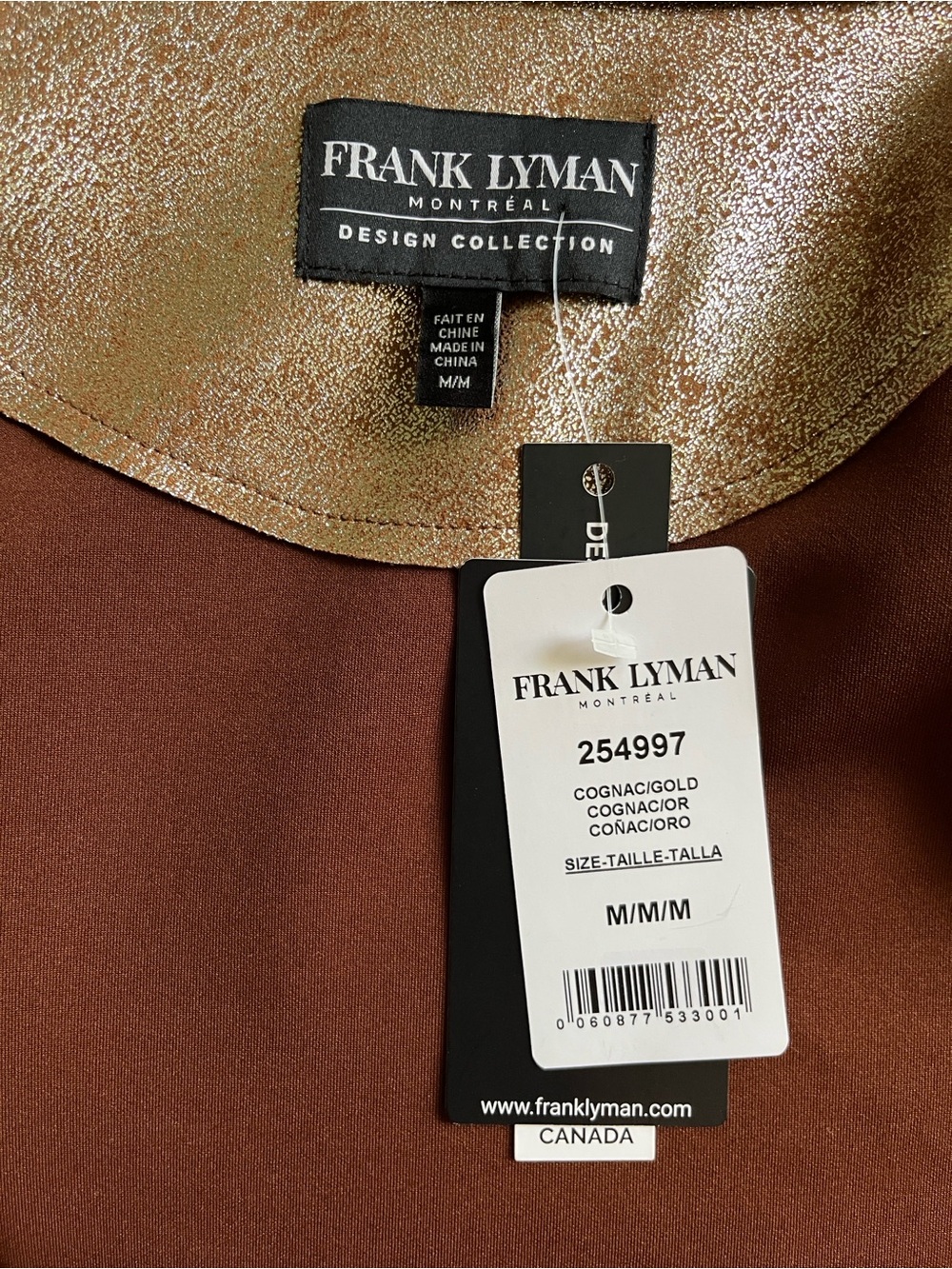 NWT Frank Lyman Design Collection Metallic Rose-Gold Eyelet Jacket.Stunning 🔥 - Picture 2 of 10